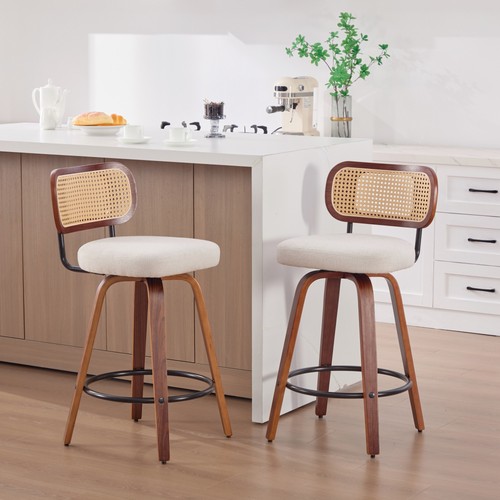 Set swivel bar stools - stools, linen